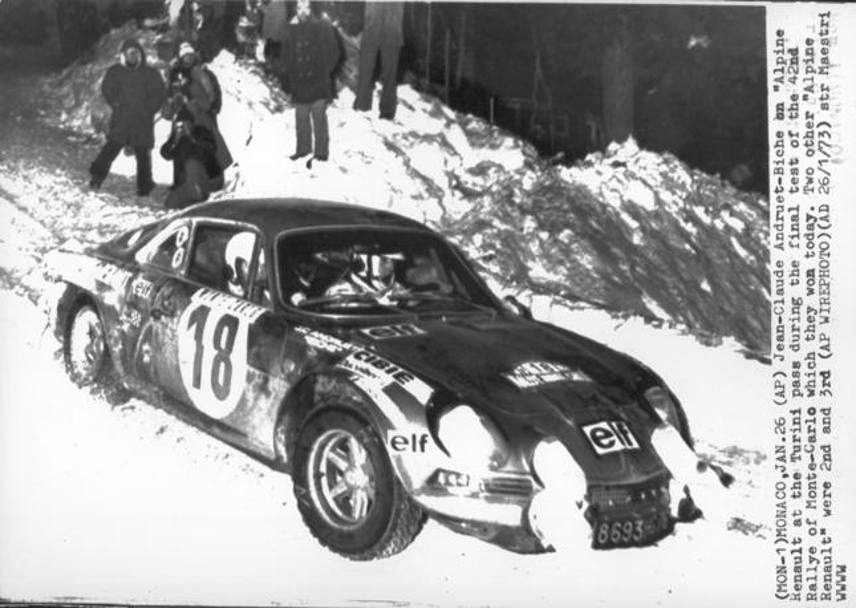 L&#39;Alpine Renault, prima nel 1971 (Anderson) e Andruet (1973) . Ap